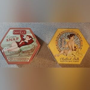2 Packages of Barefoot Venus Mango Butter Bath Bliss 3oz. & Mustard 3oz.